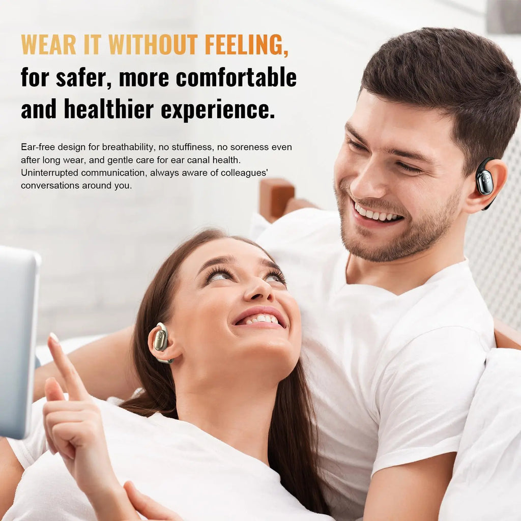 Petector OS-S1 Wireless Bluetooth Earbuds, Bluetooth 5.4 Earphones for Faster, Stable Connection & Low Power Use, Fast Charging, Touch Controls, Supports 164 Languages with APP