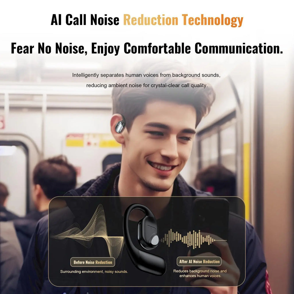 Petector OS-S1 Wireless Bluetooth Earbuds, Bluetooth 5.4 Earphones for Faster, Stable Connection & Low Power Use, Fast Charging, Touch Controls, Supports 164 Languages with APP