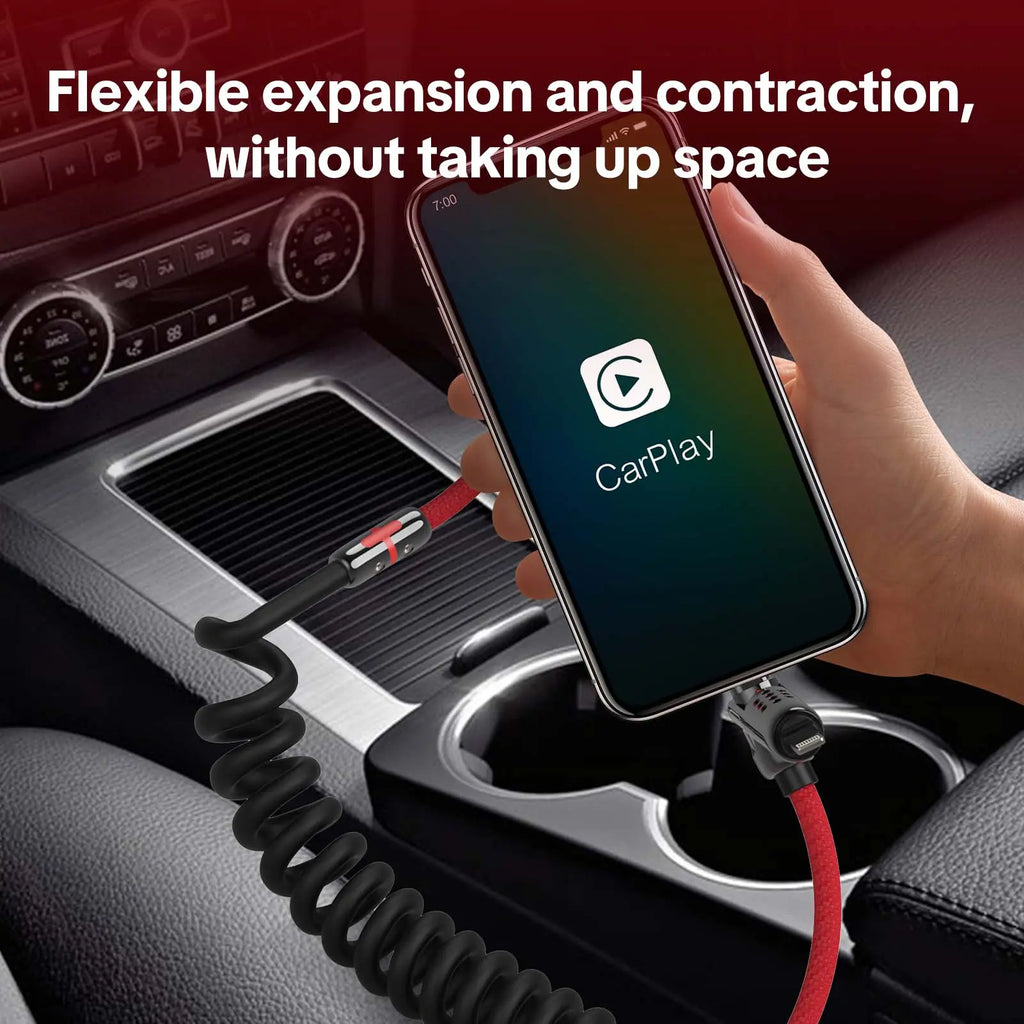 mfish Armored Dragon VIII 4-in-1 Coiled Universal USB Charger Cable ️-240W Fast Charging & Data Sync for iPhone 16/15, iPad Pro, Samsung Electronic
