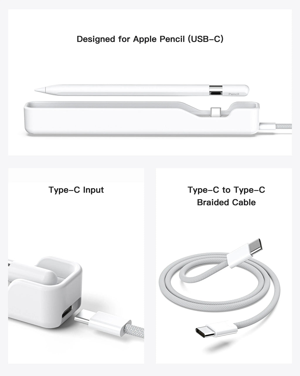 USB-C Charging Dock for Apple Pencil 3 (USB-C) & 2&1 Smartphone Cellphone