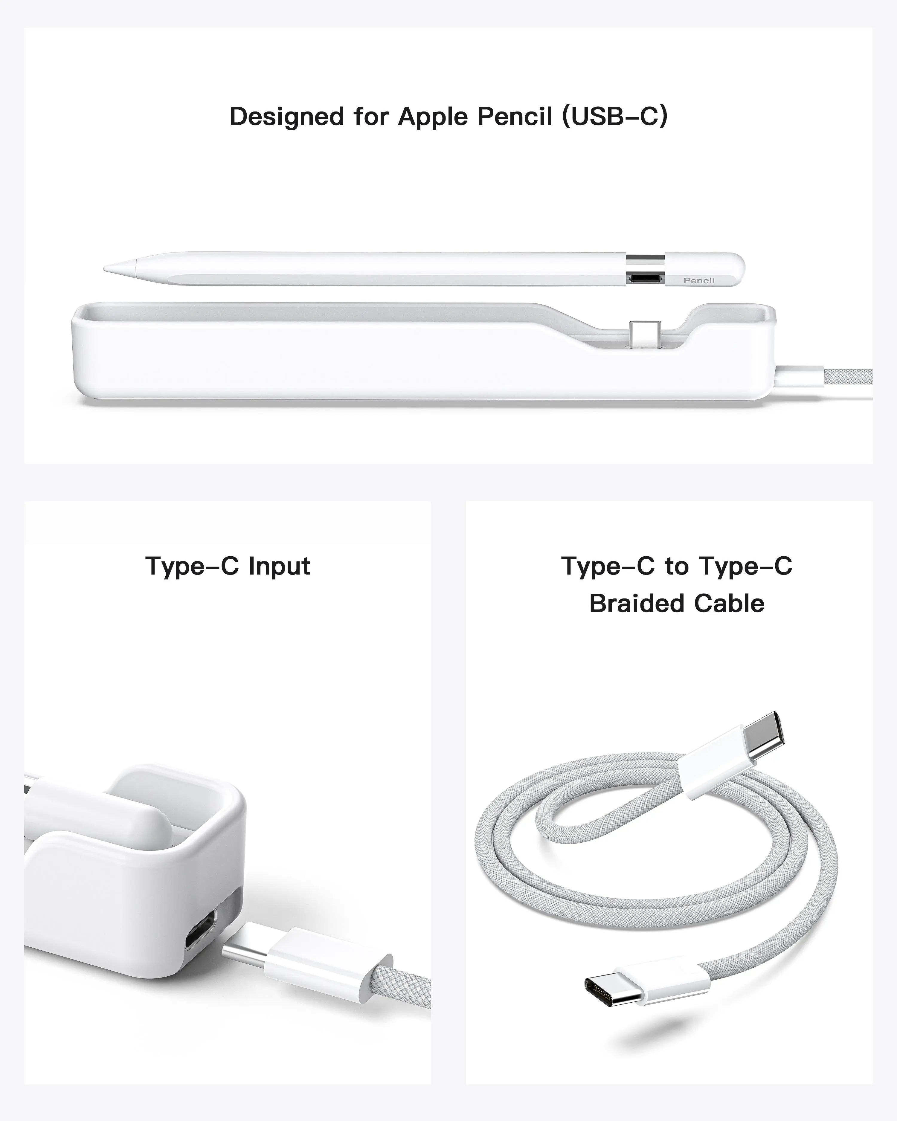 USB-C Charging Dock for Apple Pencil 3 (USB-C) & 2&1 Smartphone Cellphone